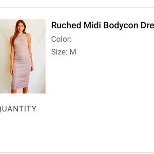 Forever 21 Ruched Bodycon Midi Dress